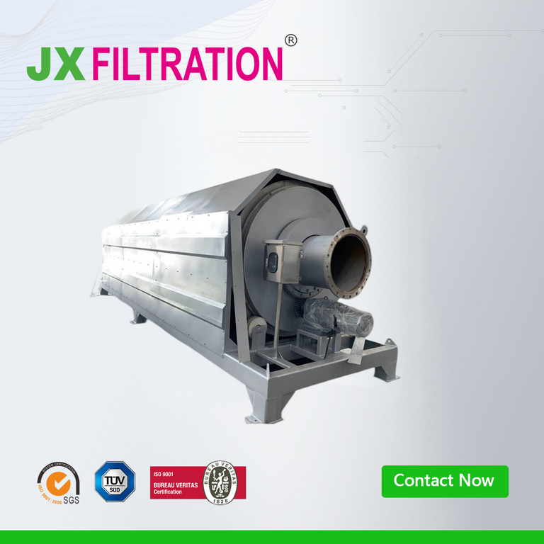 Rotary Drum Filter Working